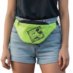 RARE VTG 1992 Disney World Neon Green Fresh Mouse Mickey Fanny Pack 90s